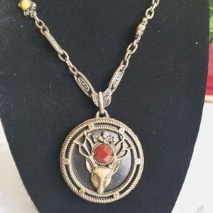 Lucky Brand Rare Stag Head necklace